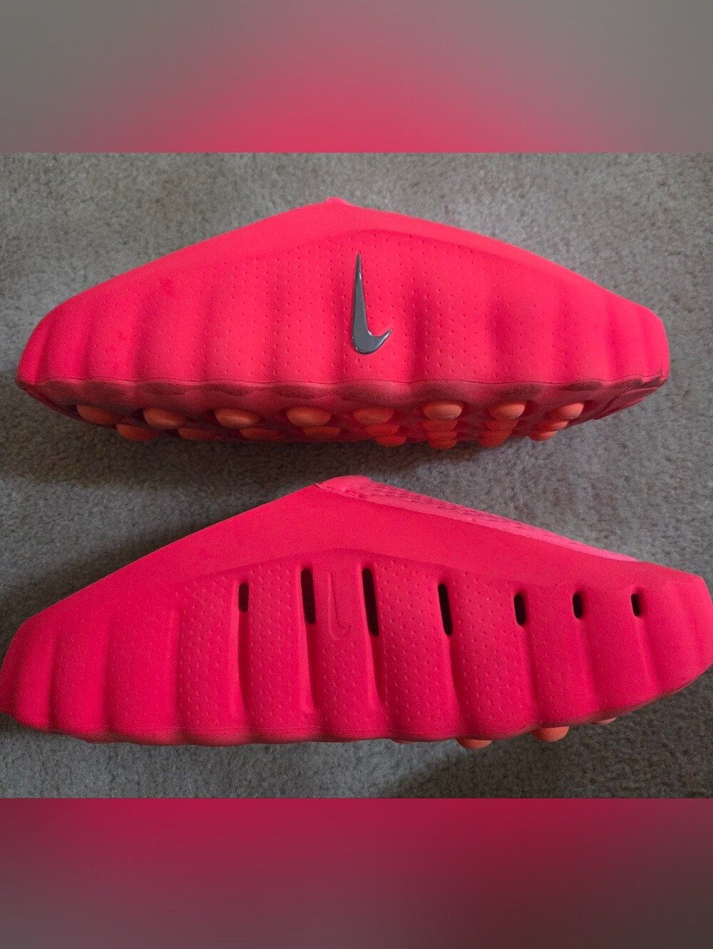 Nike Mind 001 Solar Red Slides Mens 8/Womens 9